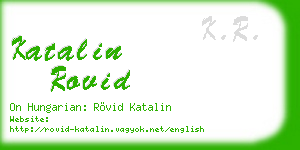 katalin rovid business card
